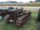 JOHN DEERE 430 CRAWLER TRACTOR, 3 PT PTO, FRONT BLADE, NO SEAT, RUNS