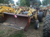 FORD 3000 TRACTOR WITH LOADER ATTACHMENT, 8 SPEED TRANSMISSION, 3 PT PTO, MISSING SOME 3 PT PARTS
