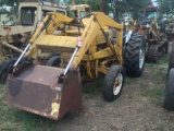 FORD 4400 INDUSTRIAL TRACTOR WITH LOADER ATTACHMENT, GAS ENGINE, REAR WEIGHT BOX, NON-RUNNING