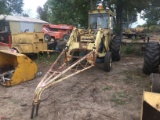 FORD 4500 TRACTOR WITH LOADER/BOOM ATTACHMENT WITH A CAB, REAR WEIGHT BOX, NON-RUNNING