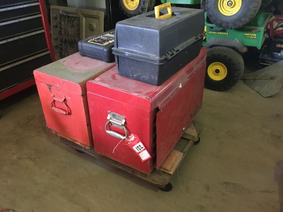 SNAP-ON TOP BOX AND WATERLOO TOP BOX WITH ASSORTED TOOLS
