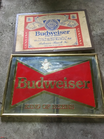 BUDWEISER BEER SIGNS (2)
