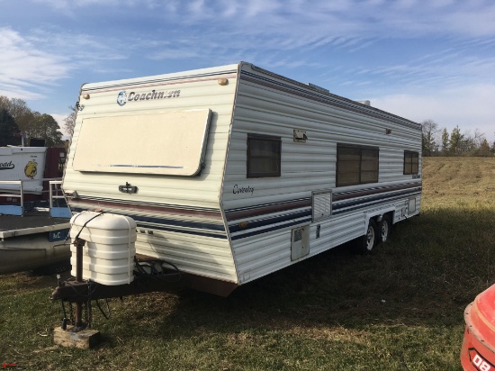 1987 COACHMEN 290 CAMPER, FRONT KITCHEN, TANDEM AXLE, 29', 2 5/16 BALL, 2 ENTRY DOORS, VIN 1TC2B0286