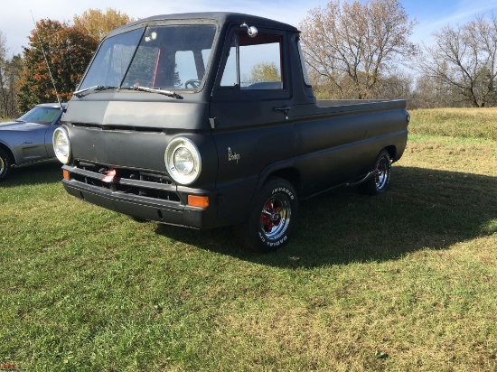 1969 DODGE A100 PICKUP TRUCK, SLANT 6 CYLINDER GAS ENGINE, 3 SPEED MANUAL TRANSMISSION ON THE COLUMN