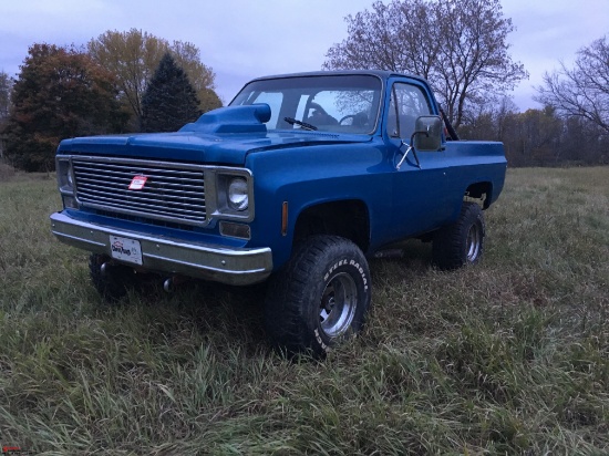1978 CHEVROLET BLAZER, BIG BLOCK 454 GAS ENGINE, MERCURY BOAT ENGINE, AUTOMATIC TRANSMISSION, 4 WHEE