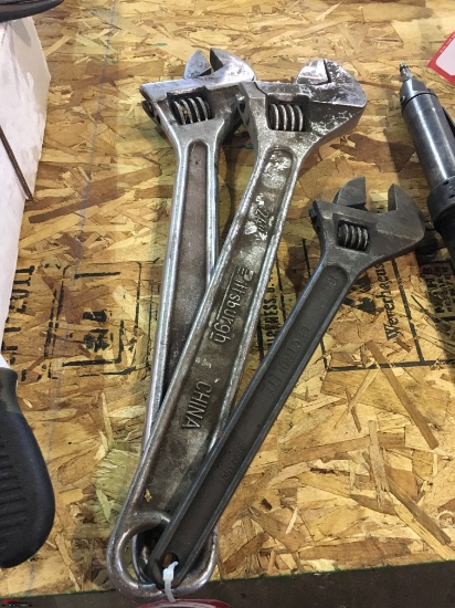 24" CRESCENT WRENCH (2) AND A 16" CRESCENT WRENCH