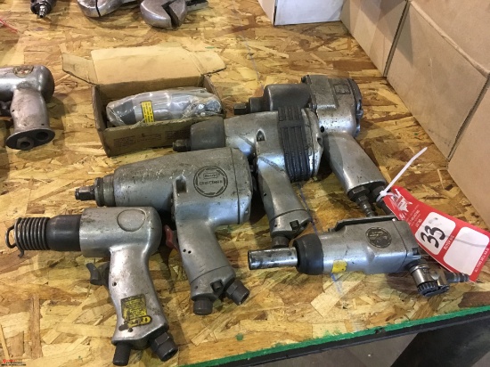 ASSORTED PNEUMATIC AIR TOOLS TO INCLUDE 1/2" AIR IMPACT (3), PNEUMATIC HAMMER, 3/8" PNEUMATIC IMPACT