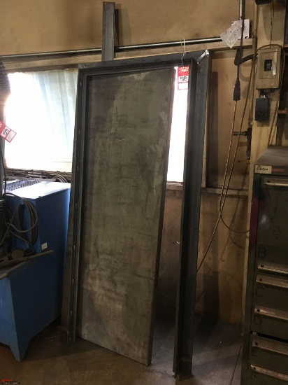 FABRICATED STEEL DOOR AND DOOR FRAME, 30" WIDE x 72 1/2" TALL