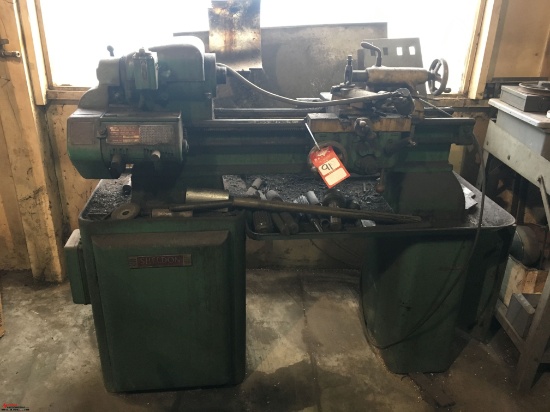 SHELDON MACHINE COMPANY LATHE, 3 PHASE, 34" BED, TAIL STOCK, NO HEAD, WORKING CONDITION UKNOWN
