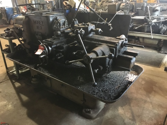 MOREY NO. 3 LATHE, 44" BED, 3 JAW CHUCK