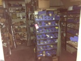 CONTENTS OF PARTS ROOM, INCLUDES ASSORTED PARTS, TOOLING, SHELVING AND FASTENERS