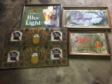 ASSORTED BEER SIGNS (5)