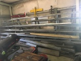 ASSORTED STEEL STOCK WITH RACK, TO INCLUDE ROUND STOCK, SQUARE STOCK, FLAT STOCK AND ANGLE STOCK, AL