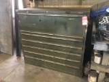 METAL 6-DRAWER CABINET WITH CONTENTS