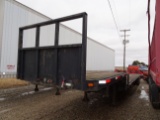 1979 FONTAINE DROP DECK SEMI TRAILER, TANDEM AXLE, WOOD DECK, REAR RAMPS, V