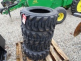 (4) UNUSED MAXAM 10-16.5 SKID STEER TIRES, 10-PLY