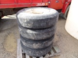 (4) TIRES AND RIMS, 11R22.5