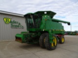 1993 JOHN DEERE 9600 COMBINE, 2WD, MAURER BIN EXTENSION