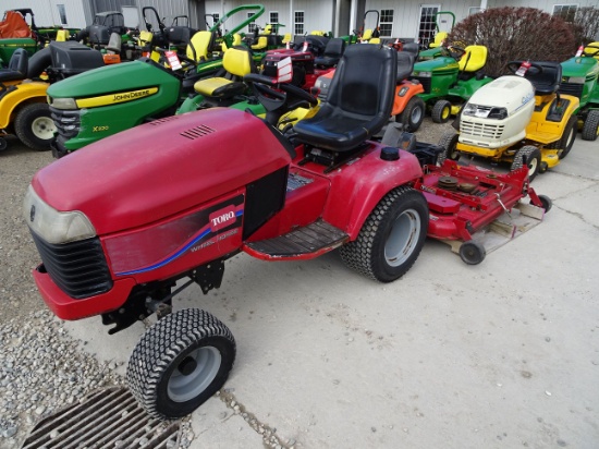 2000 TORO 520X RIDING LAWN MOWER, 52'' DECK, SNOW BLOWER ATTACHMENT, CAB, R