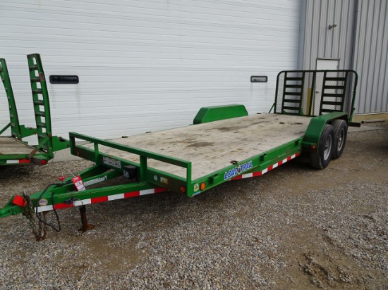 2016 LOAD TRAIL TANDEM AXLE TRAILER, 83x20, 10000LB GVWR, GATE/RAMP, VIN #4