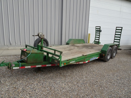 2015 LOAD TRAIL TANDEM AXLE TRAILER, 80x20, 10000LB GVWR, RAMPS, VIN #4ZECH
