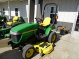 2007 JOHN DEERE 2305 COMPACT TRACTOR, 62'' DECK, 4x4, 3 PT, PT