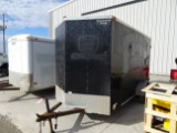 2006 FOREST RIVER SINGLE AXLE ENCLOSED TRAILER, 6' x 14', REAR SWING DOORS,