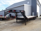 2014 LOAD TRAIL TANDEM AXLE GOOSENECK TRAILER, 14000LB GVWR, SINGLE WHEEL,