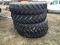 (2) FIRESTONE RADIAL 9000 380/90R46 TIRES & RIMS AND (2) GOODYEAR DYNA TORQ