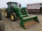 2013 JOHN DEERE 6115D TRACTOR WITH H310 LOADER ATTACHMENT, MFWD, 3PT, PTO,