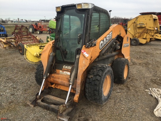 CASE SV250 RUBBER TIRE SKID STEER, AUX HYDRAULICS, CAB, 12-16.5 TIRES, NON-