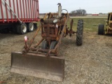 1947 FARMALL INTERNATIONAL H TRACTOR WITH PUSH BLADE, 2WD, 26HP GAS ENGINE,