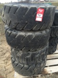 (4) SKID STEER TIRES AND RIMS, 12-16.5