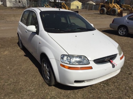 2008 CHEVROLET AVEO, 4 DOOR, E-TEC II 16 VALVE, AUTO TRANS, AC, AM/FM, LOW