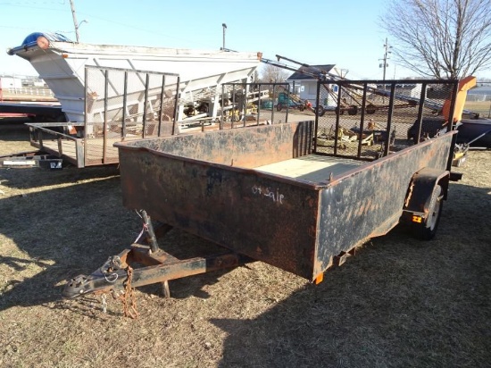 USA SINGLE AXLE TRAILER WITH LANDSCAPE GATE, 12' x 86'', 2'', SELLS WITH WE