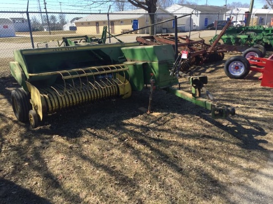 JOHN DEERE 346 BALER WITH THROWER, PTO DRIVEN, PIN HITCH, S/N 520408E ON TH