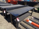NEW STEEL WORK BENCH, 90'' x 29.5''