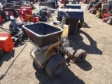 PERMA-GREEN RIDE ON FERTILIZER SPREADER, LIQUID WEED CONTROL, ROBIN 6HP, RU