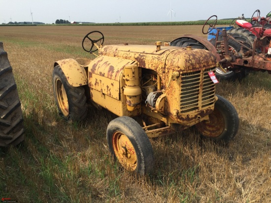 LEROI 125TA TRACTOR WITH AIR COMPRESSOR, WIDE FRONT, GAS ENGINE, S/N 227X11