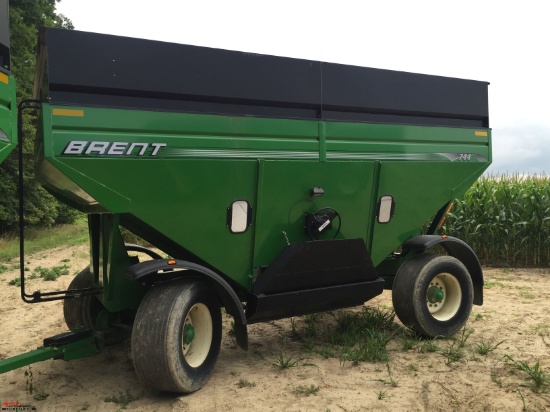 UNVERFERTH BRENT 744 GRAIN CART, FENDER KIT, BIN EXTENSIONS, LIGHT KIT, SUP