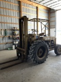 OLIVER 551 INDUSTRIAL FORKLIFT, GAS ENGINE, 14.9-24 FRONT TIRES, MODEL #71C