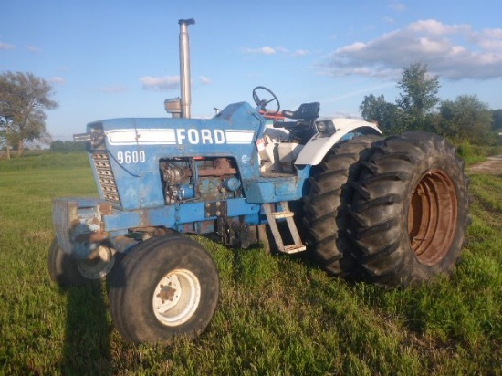 1973 FORD 9600 TRACTOR, FORD 6.6L DIESEL, FORD DUAL POWER TRANS, 3PT, TOP LINK,