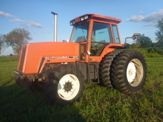 1983 ALLIS CHALMERS 8070 TRACTOR, CAB WITH HEAT/AC, MFWD, ALLIS CHALMERS 67