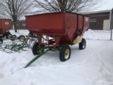 JOHN DEERE #965 WAGON WITH MC 200 BUSHEL GRAVITY BOX, 9.5L-15 TIRES