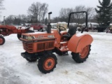 KUBOTA L2250 COMPACT TRACTOR, 26HP DIESEL, 3PT, PTO AND MID PTO, 4x4, ROPS,