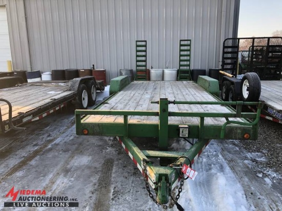 2016 LOADTRAIL TANDEM AXLE EQUIPMENT TRAILER, 14,000LB, 83''X20', REAR RAMPS, VIN:4ZECH2029F1075443,
