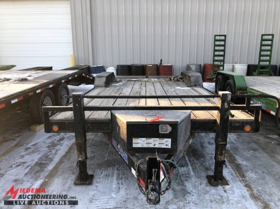 2015 LOADTRAIL TANDEM AXLE EQUIPMENT TRAILER, 16,000LB, 102''X20', FOLDING RAMPS, VIN:4ZECH2024F1084