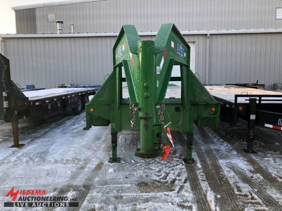 2016 LOADMAX TANDEM DUAL GOOSENECK TRAILER, 24,000LB, HYDRAULIC DOVE TAIL, 102''X32, VIN:4ZEGR3222F1