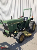 JOHN DEERE 850 COMPACT TRACTOR, DIESEL, UNDER BELLY MOWER, 3PT, 13.6/16 TURF TIRES, 1922 HOURS SHOWI