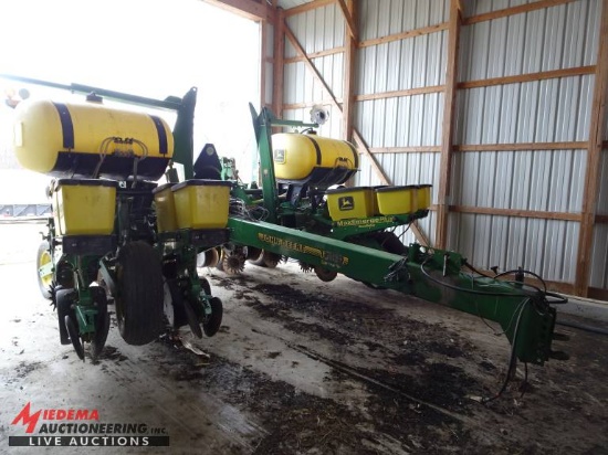 JOHN DEERE 1760 8 ROW NARROW CONSERVATION PLANTER, ROW CLEANERS, 2 X 2 FERTILIZER, EATON SEED METERS